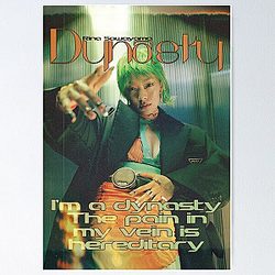 Rina Sawayama "Dynasty" Orange and Green Design Poster RB0211