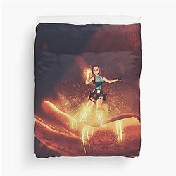 Game Over Lara Croft Tomb Raider Duvet Cover
