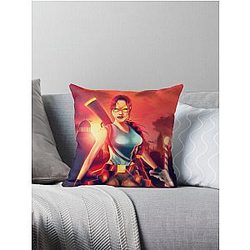 Venezia Lara Croft Tomb Raider Throw Pillow