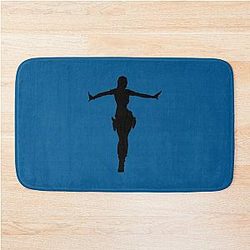 Lara Croft Silhouette Bath Mat