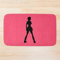 Lara Croft Silhouette Tomb Raider Chronicles Bath Mat