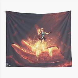 Game Over Lara Croft Tomb Raider Tapestry