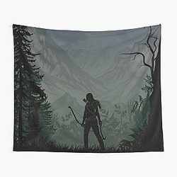 Warriors Landscapes Lara Croft Tomb Raider Tapestry