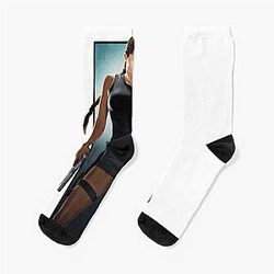 Tomb Raider Angelina Jolie Movie Fan Gifts Socks