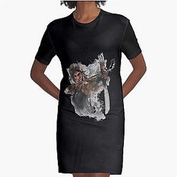 Tomb Raider Painting T-Shirt Dress