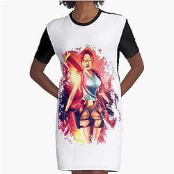 Venezia V2 Lara Croft Graphic T-Shirt Dress