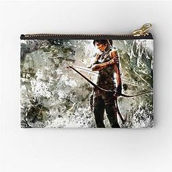 Tomb Raider Paint Zipper Pouch