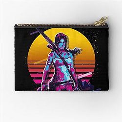 Tomb Raider Lara Croft 80s Retro Zipper Pouch