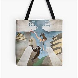 Yamatai Tomb Raider Minimalist Print All Over Tote Bag