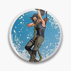 Lara Croft Tomb Raider Fan Art Pin