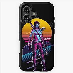 Tomb Raider Lara Croft 80s Retro iPhone Case