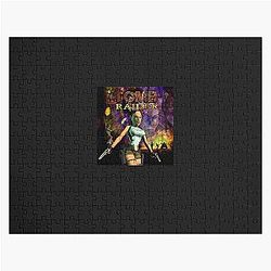 Tomb Raider Retro Video Game Cover Jigsaw Puzzle T Shirt