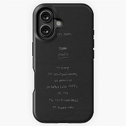 RM MONO Caixa de telefone da lista de reprodução Caso Tough do iPhone preto