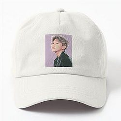 BTS RM Illustration with Purple Background Hat