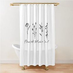 RM INDIGO WILDFLOWER Flowerworks Design Shower Curtain