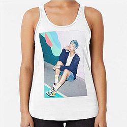 Rm Dynamite Photo Card Bts Kim Namjoon Racerback Tank Top