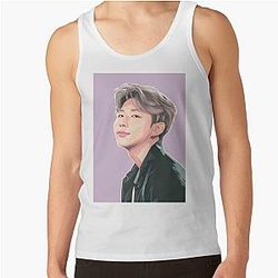 BTS RM Illustration with Purple Background Tank Top