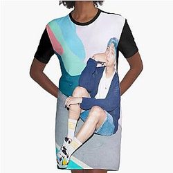Rm Dynamite Photocard BTS KIM NAMJOON Graphic T-Shirt Dress