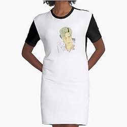 RM BTS Just a Smile Graphic T-Shirt Dress
