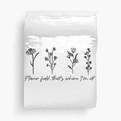 RM INDIGO WILDFLOWER Flowerworks Design Duvet Cover