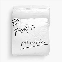 RM Mono Playlist Duvet Cover