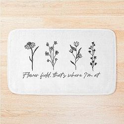 RM INDIGO Flowerworks Design Bath Mat