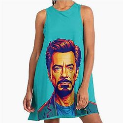 Vibrant Pop Art A-Line Dress by Robert Downey Jr.