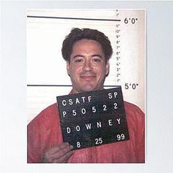 Robert Downey Jr. Mugshot Poster