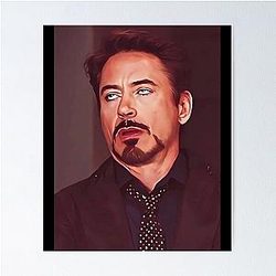 The Robert Downey Face Poster