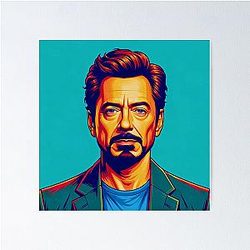 Vibrant Pop Art Poster featuring Robert Downey Jr.