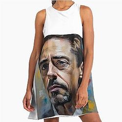Digital Sketch with Robert Downey Jr. A-Line Dress