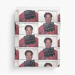 Robert Downey Jr. Mugshot Duvet Cover