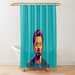 Vibrant Pop Art Robert Downey Jr. Shower Curtain
