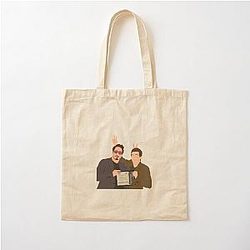 Robert Downey Jr. and Tom Holland Cotton Tote bag