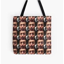 Robert Downey Reaction Print Tote Bag