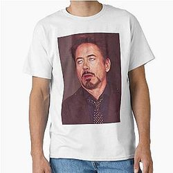 The Robert Downey Jr. Meme Face Classic T Shirt