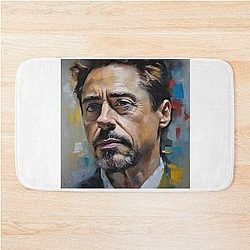 Digital Sketch with Robert Downey Jr Bath Mat