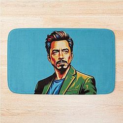 Pixelated Portrait: Robert Downey Jr. Bath Mat