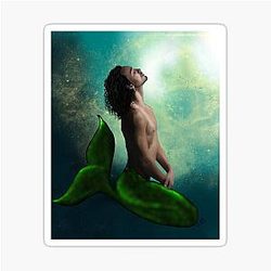 Robert Sheehan as merman Sticker