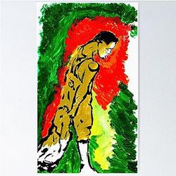 Painting of Robert Sheehan Poster
