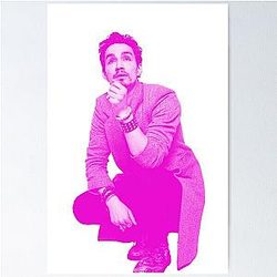 Robert Sheehan in Pink Poster