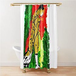 Painting of Robert Sheehan Shower curtain