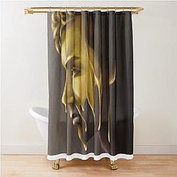 Klaus Hargreeves Robert Sheehan - Umbrella Academy Gold Shower Curtain
