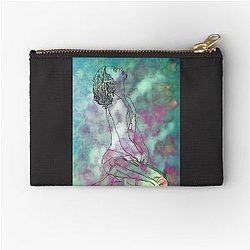 Multicolor Robert Sheehan Drawing Zipper Pouch