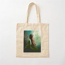 Robert Sheehan as a mermachine Cotton Tote Bag