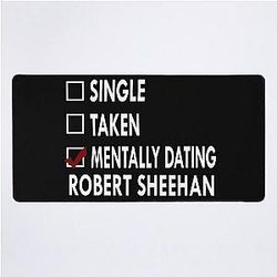 Mentally dating Robert Sheehan Desk Mat