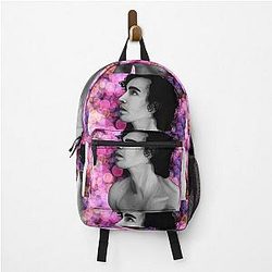 B & W digital portrait of Robert Sheehan Backpack