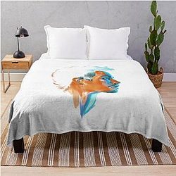 Klaus Hargreeves Robert Sheehan Oil Portrait Throw Blanket