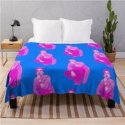 Robert Sheehan in Pink Throw Blanket