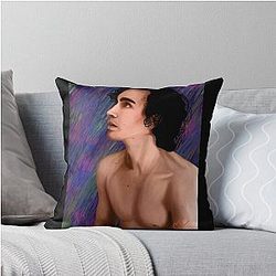 Colorized B&W Robert Sheehan Throw Pillow
